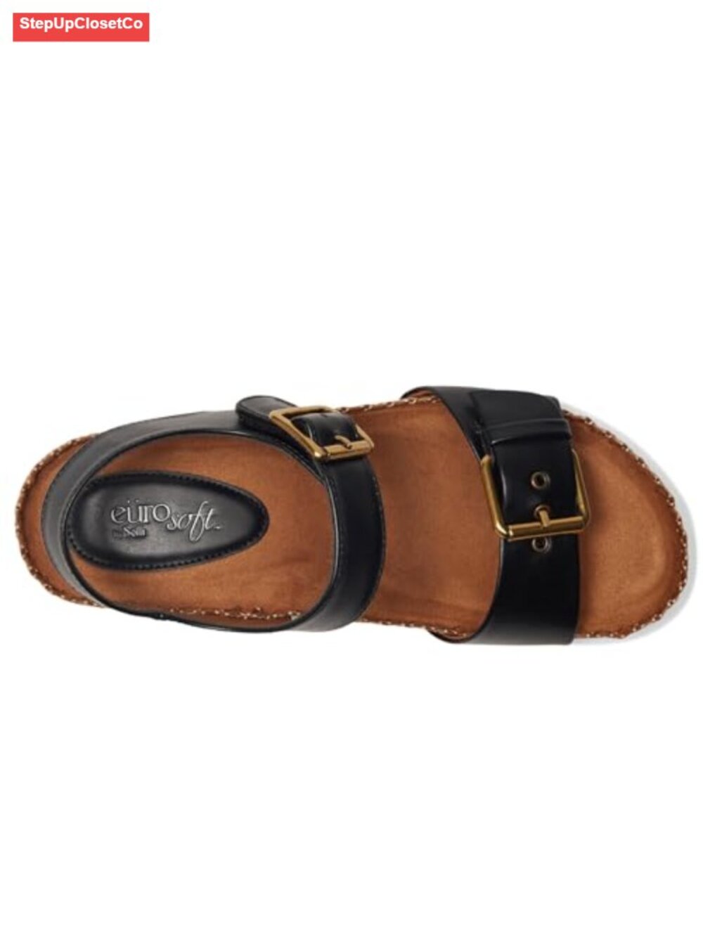 Eurosoft by Sofft Women's Gypsy Sandals Flat Adjustable Strap Faux Leather - Picture 3 of 6